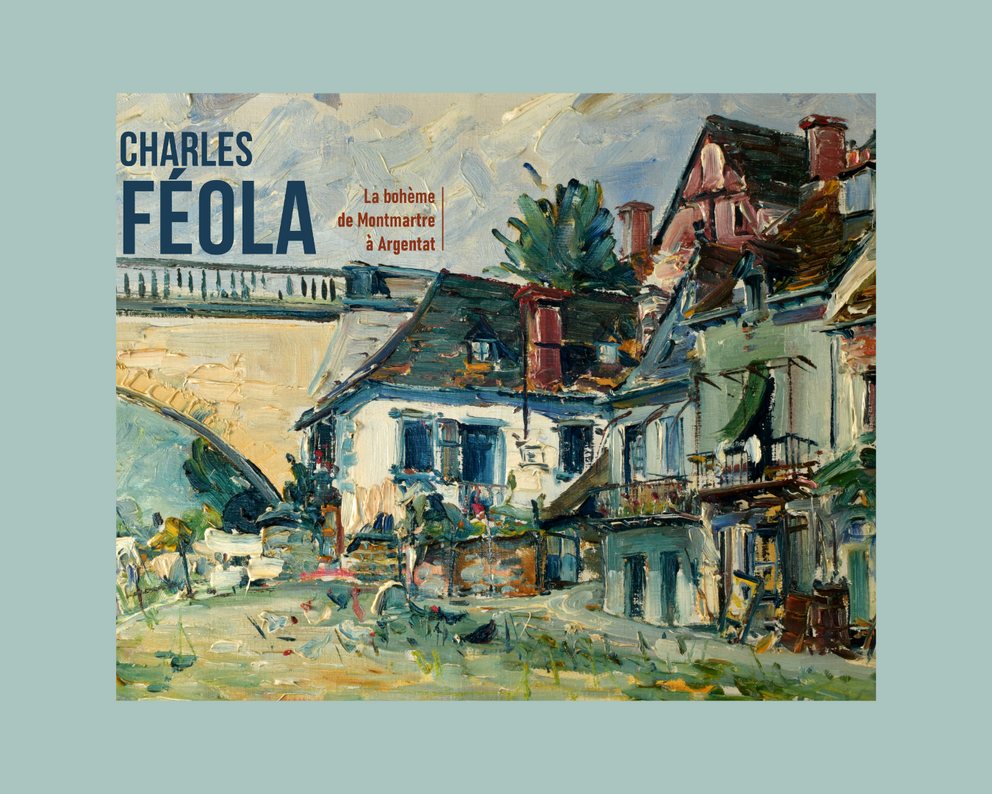 Peinture de Charles Féola représentant les quais d'Argentat