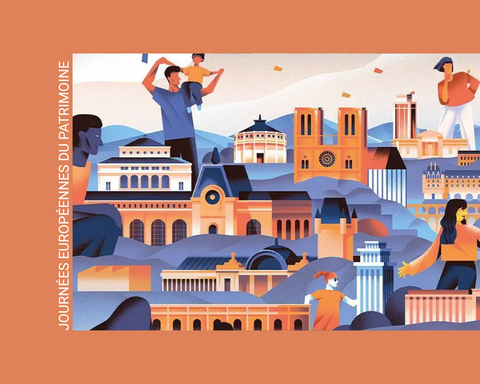 Visuel officiel illustration de différents bâtiments et monuments