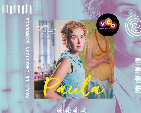 Affiche du film Paula, une peintre devant un portait de femme nue et enceinte